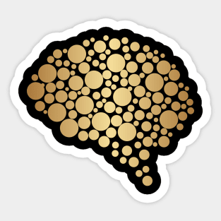 Golden brain intelligence Sticker